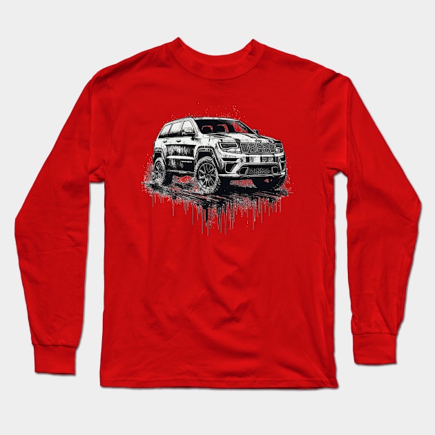 Jeep Grand Cherokee Long Sleeve T-Shirt by Vehicles-Art